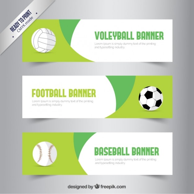 Vector gratuito banners de deporte