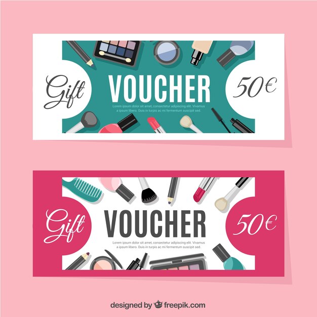 Banners de descuento de belleza
