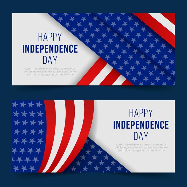 Banners del día de la independencia