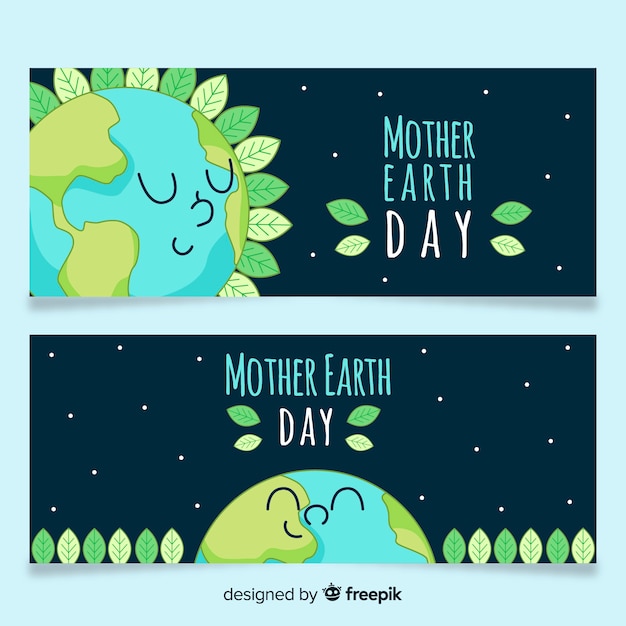 Banners  del día de la madre tierra