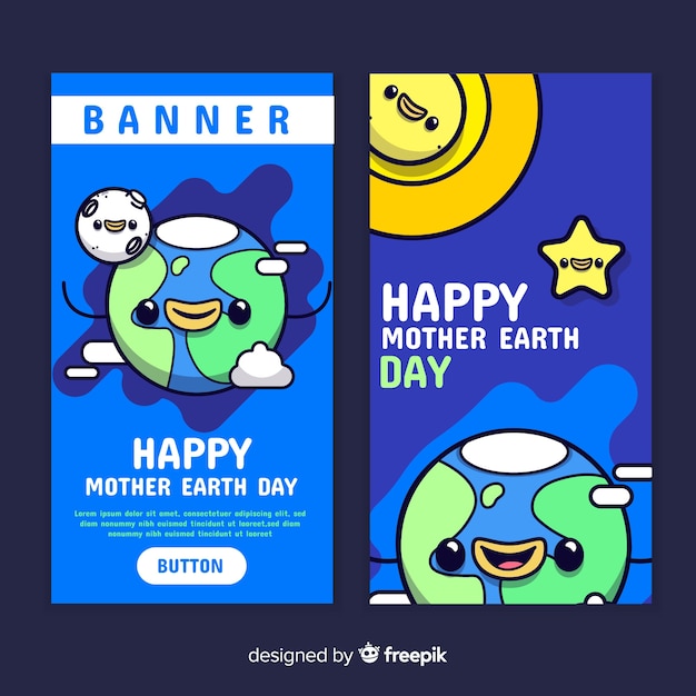 Banners  del día de la madre tierra