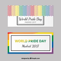 Vector gratuito banners del día mundial del orgullo 2017