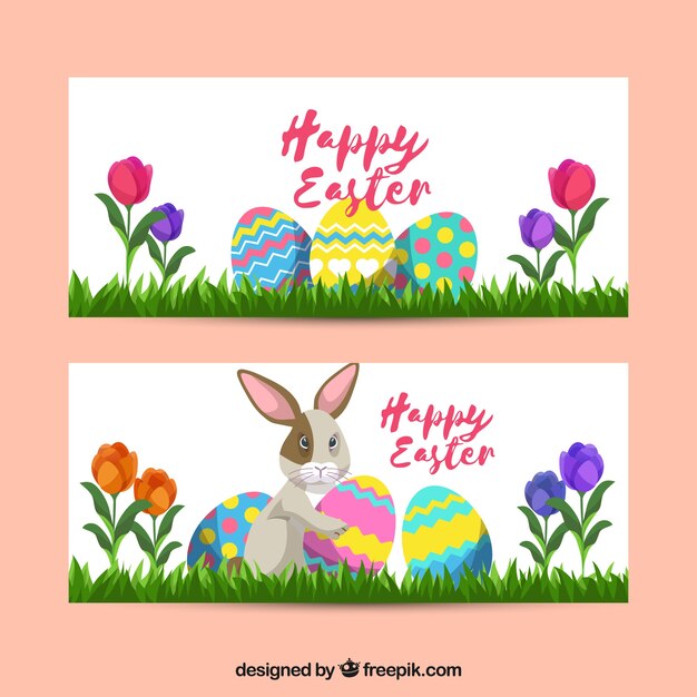 Banners del día de pascua