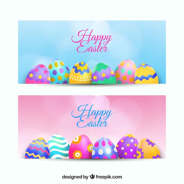 Banners del día de pascua