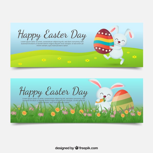 Banners del día de pascua