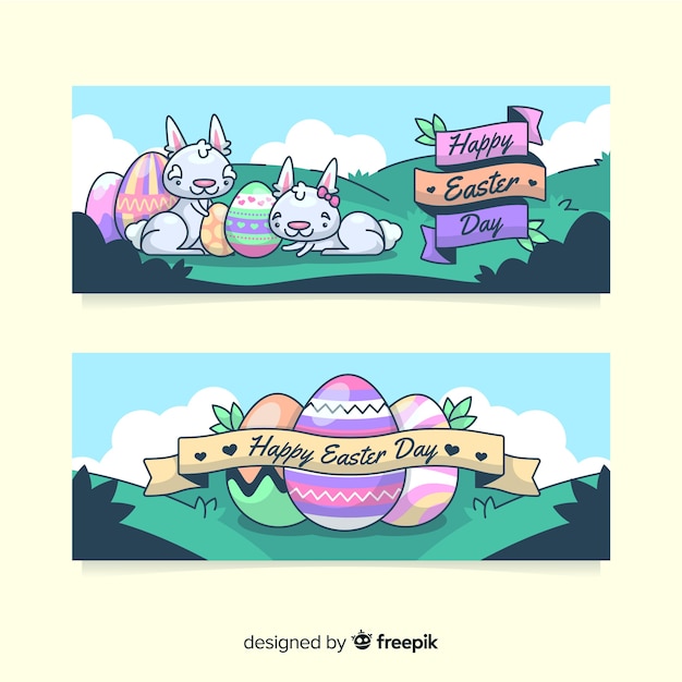 Banners del día de pascua