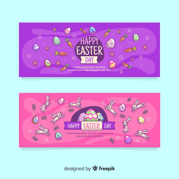 Banners del día de pascua