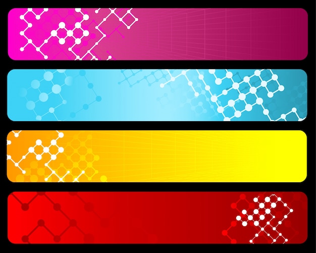 Banners de diseño abstracto