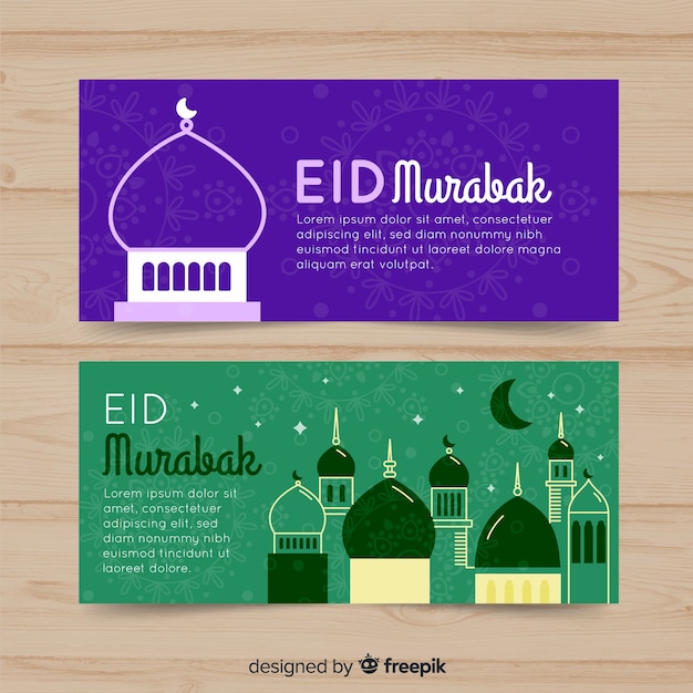 Banners de eid murabak