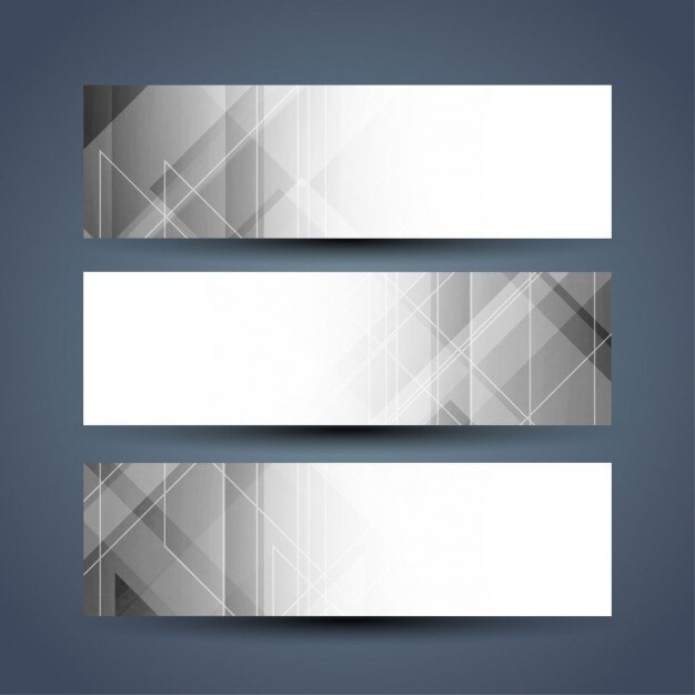 Banners elegantes grises