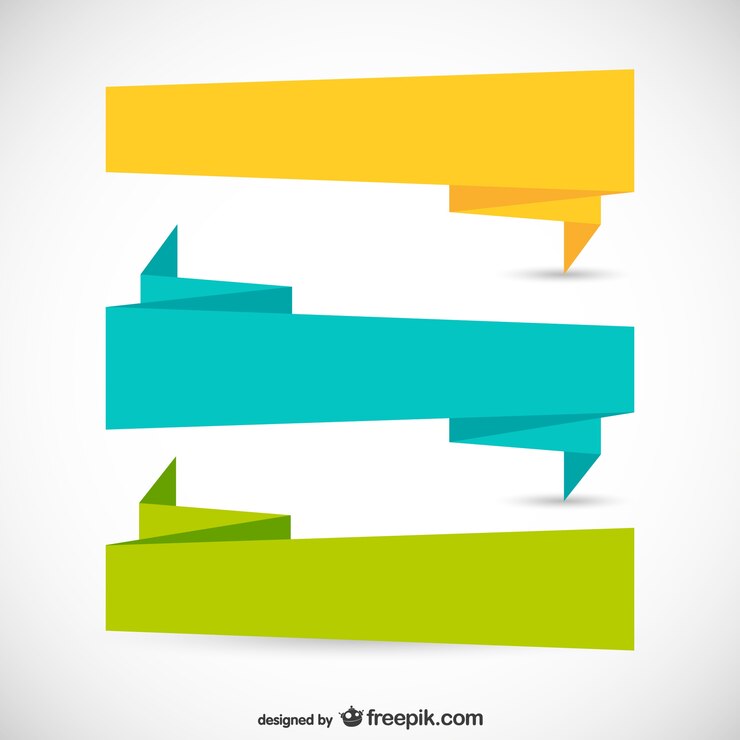 Vector gratuito banners estilo origami