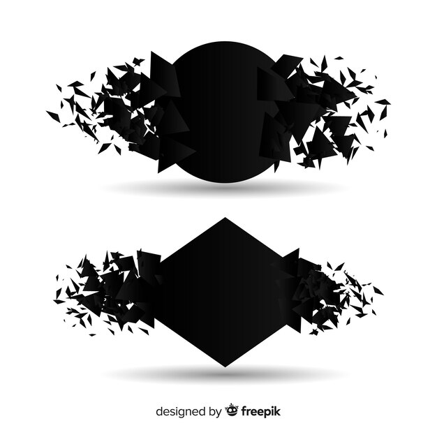 Banners de explosión negra