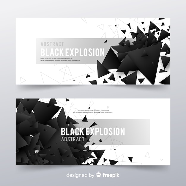 Banners de explosión negra