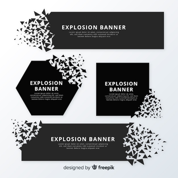 Banners de explosión negra