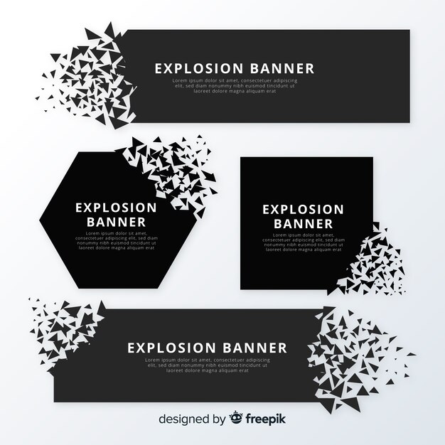 Banners de explosión negra
