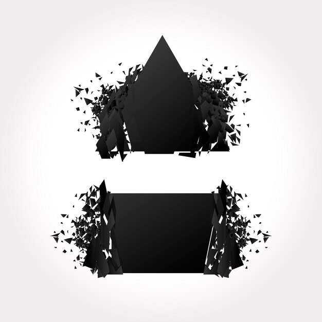 Banners de explosión negra