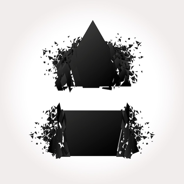 Banners de explosión negra