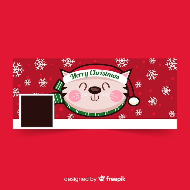 Vector gratuito banners de facebook de navidad flat