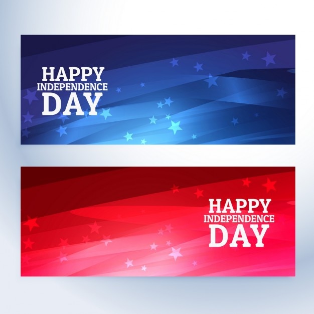 Vector gratuito banners de feliz día de la independencia