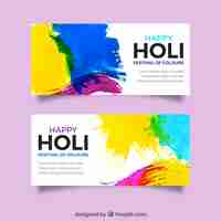 Vector gratuito banners del festival holi