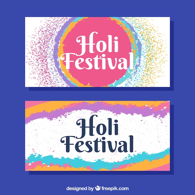 Banners de festival de holi