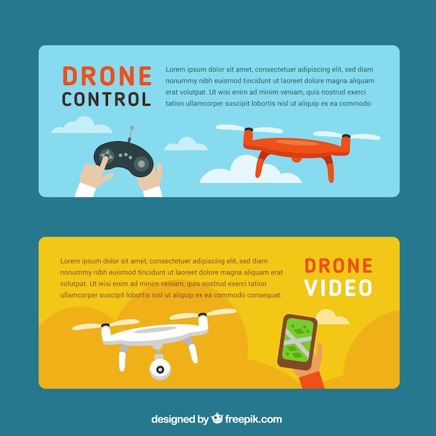 Banners flat con drones
