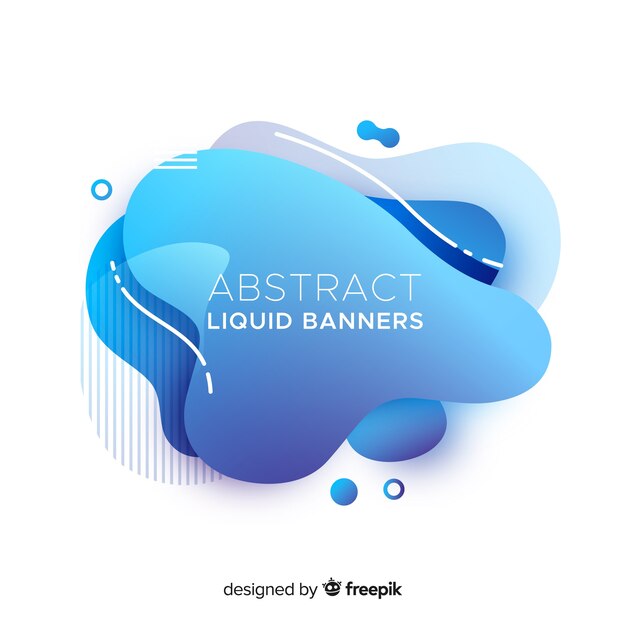 Banners con formas líquidas abstractas