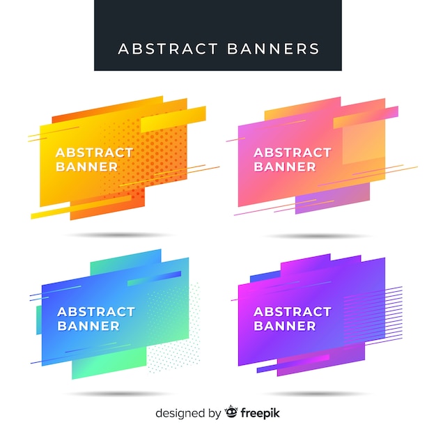 Banners geométricos abstractos