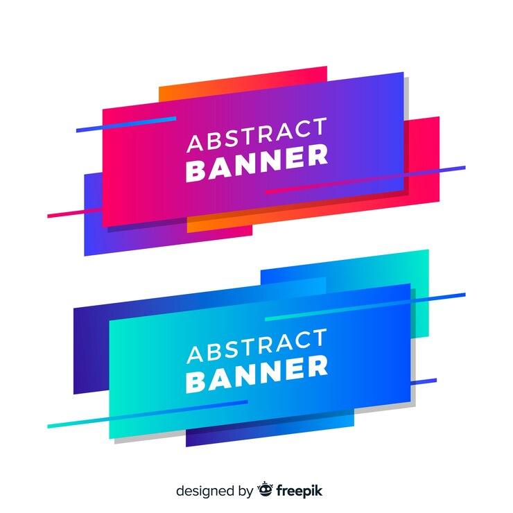 Vector gratuito banners geométricos abstractos