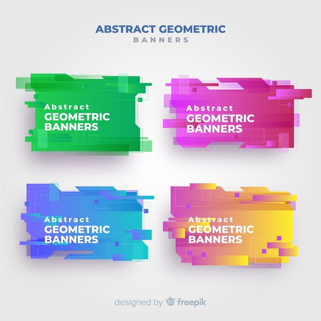Banners geométricos abstractos