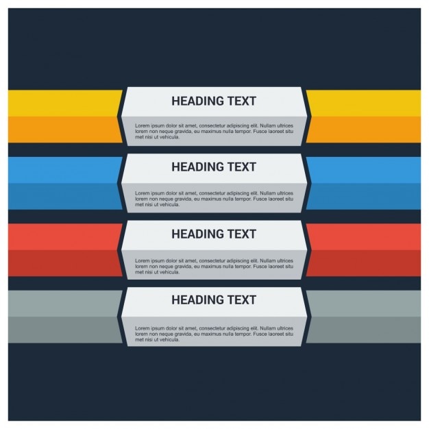 Vector gratuito banners geométricos con diferentes colores