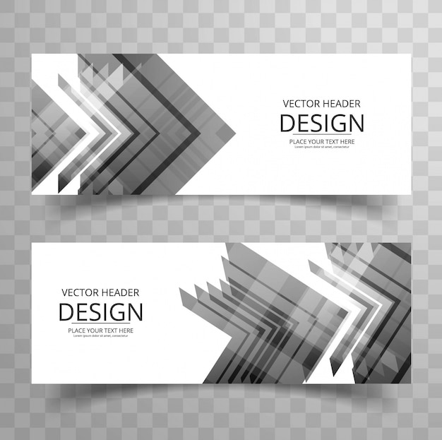 Vector gratuito banners geométricos grises