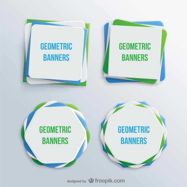 Vector gratuito banners geométricos