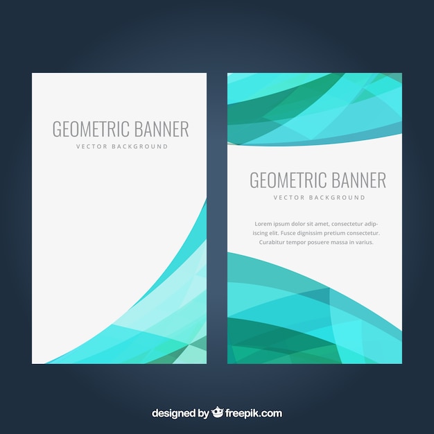 Vector gratuito banners geométricos