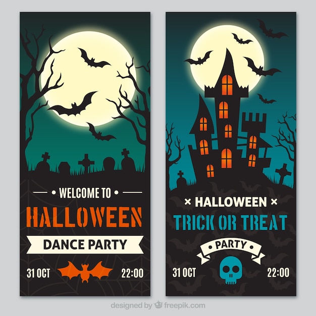 Banners de halloween paquete