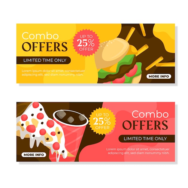 Banners horizontales para ofertas combinadas