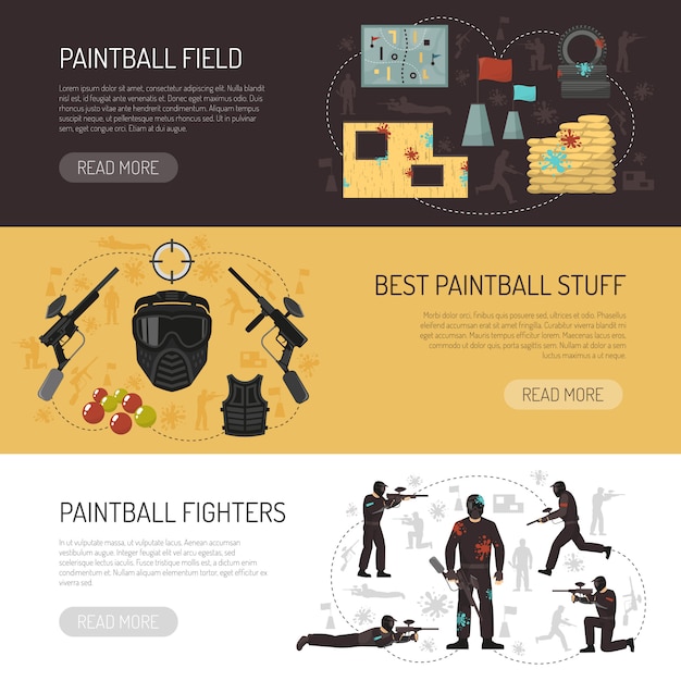 Banners horizontales de paintball