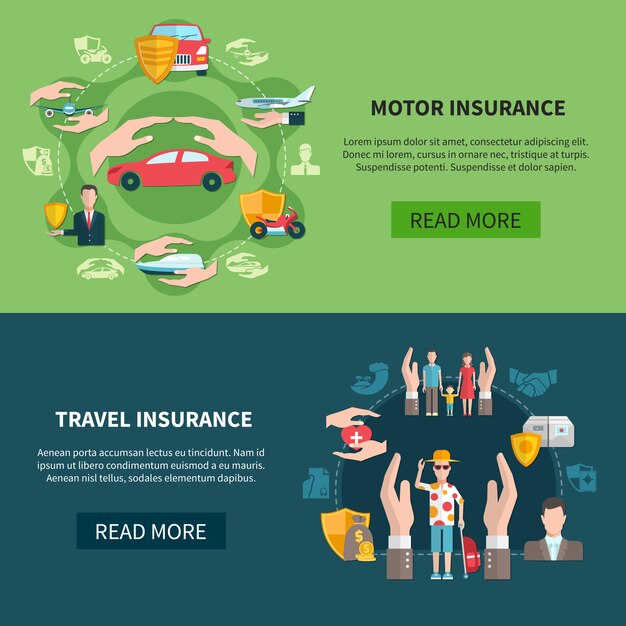 Banners horizontales de seguros