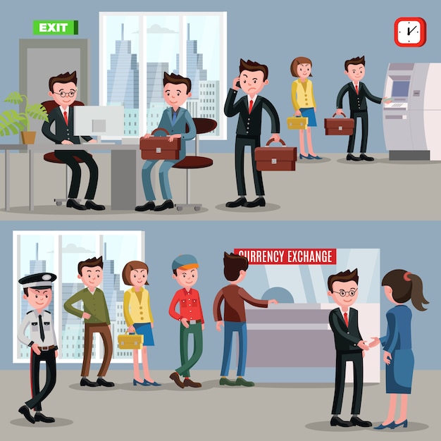 Banners horizontales de servicios financieros