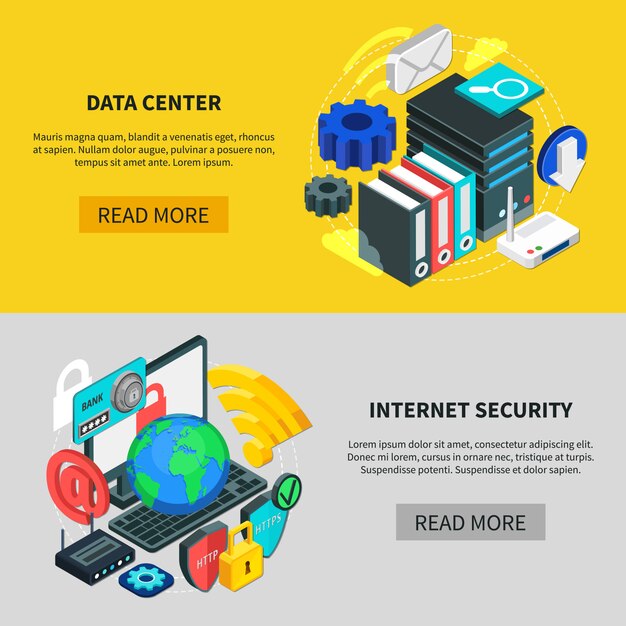 Banners horizontales de servicios en la nube