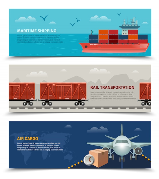 Banners horizontales de transporte