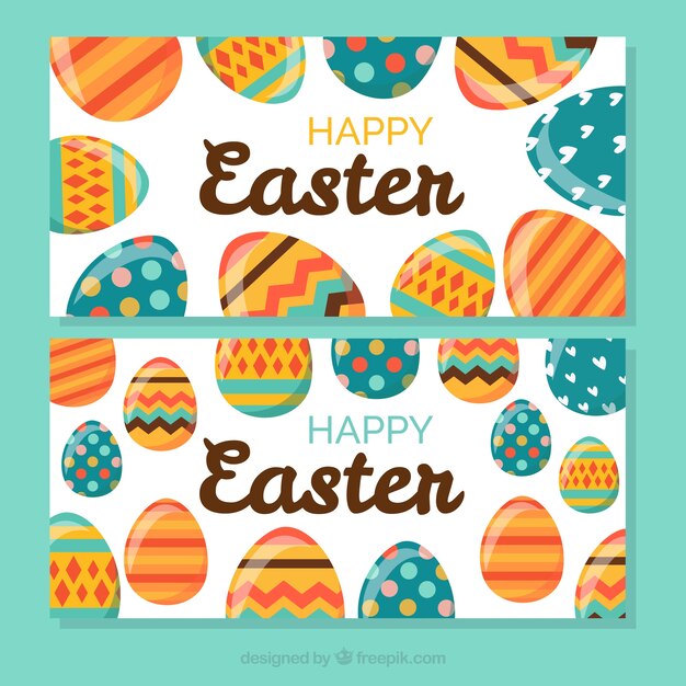 Banners de huevos de pascua