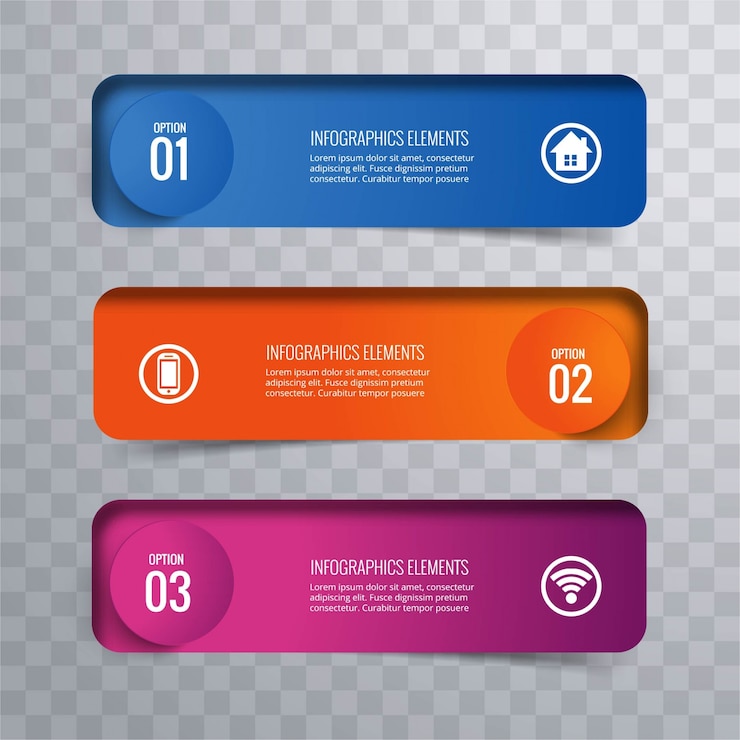 Vector gratuito banners infográficos modernos