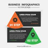 Vector gratuito banners infográficos de pasos