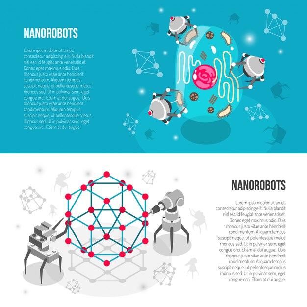 Banners isométricos de nano robots