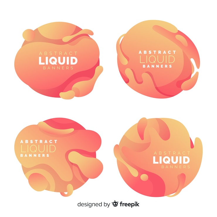 Vector gratuito banners líquidos abstractos