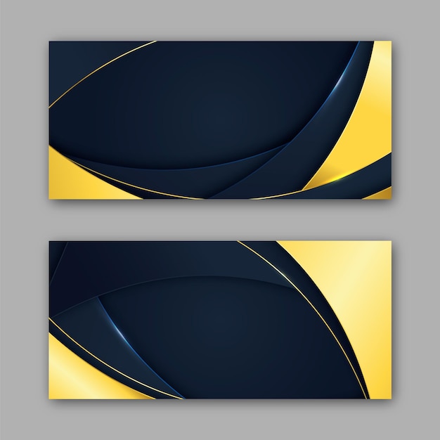 Banners de lujo dorado degradado