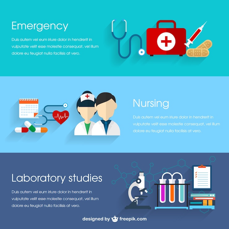 Vector gratuito banners médicos