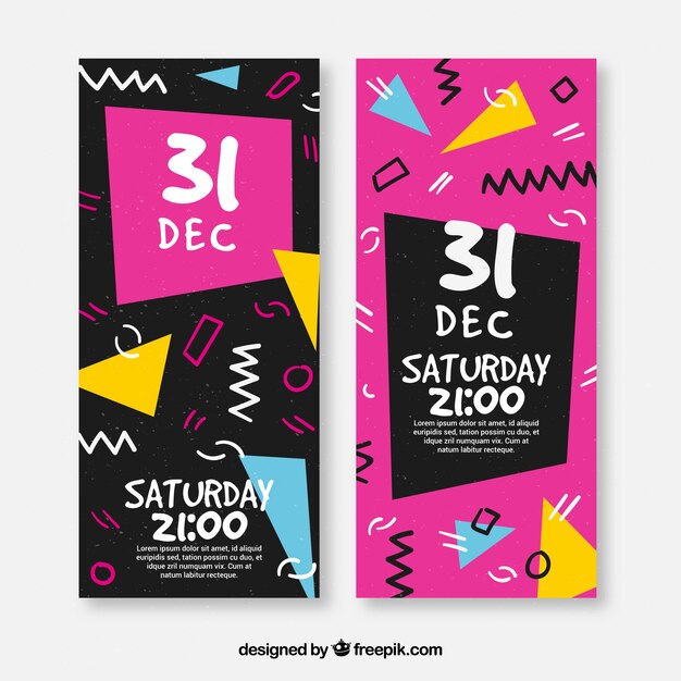 Banners memphis de año nuevo 