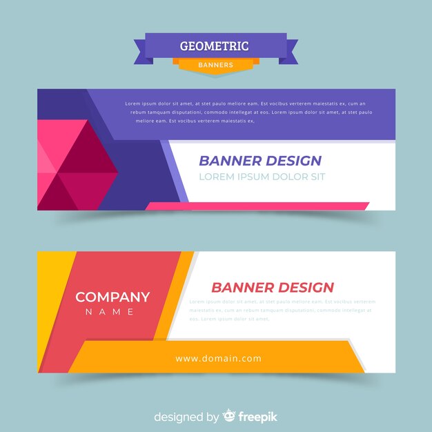 Banners modernos abstractos